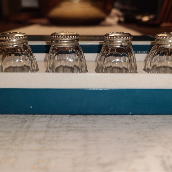 Christofle Cardeilhac 4pc. Mini 950/000 Sterling Salt & Pepper Set - Picture 10 of 11